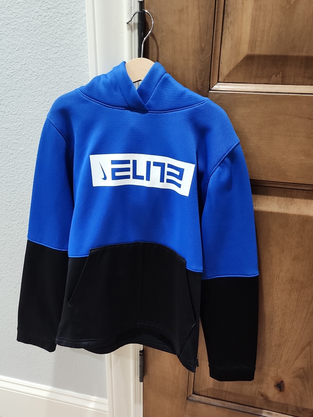 Nike Elite Royal Blue and Black Crewneck Hoodie